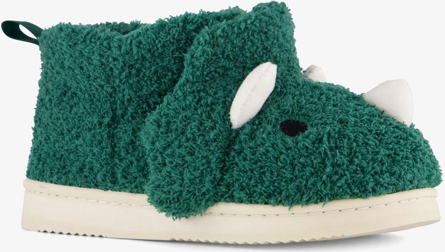 Thu!s hoge kinder pantoffels dino groen Sloffen