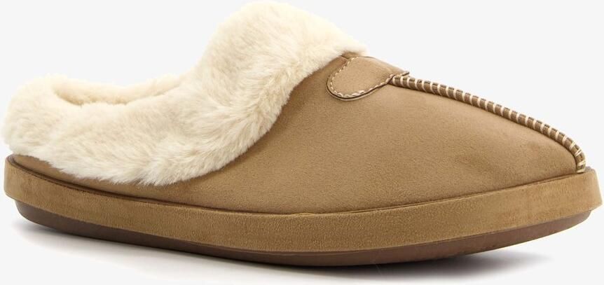 Thu!s instap pantoffels beige Sloffen