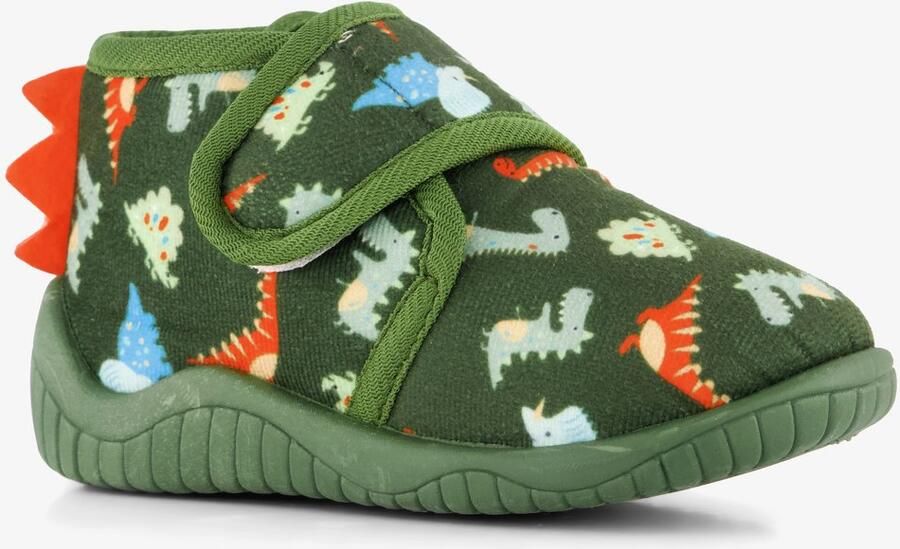 Thu!s jongens pantoffels met dino's groen Sloffen