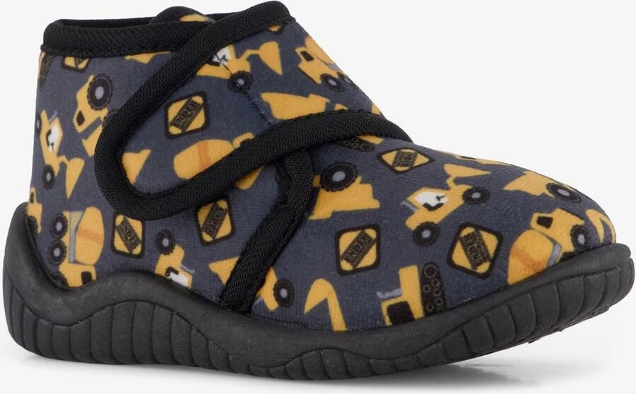 Thu!s jongens pantoffels met graafmachines Grijs Sloffen