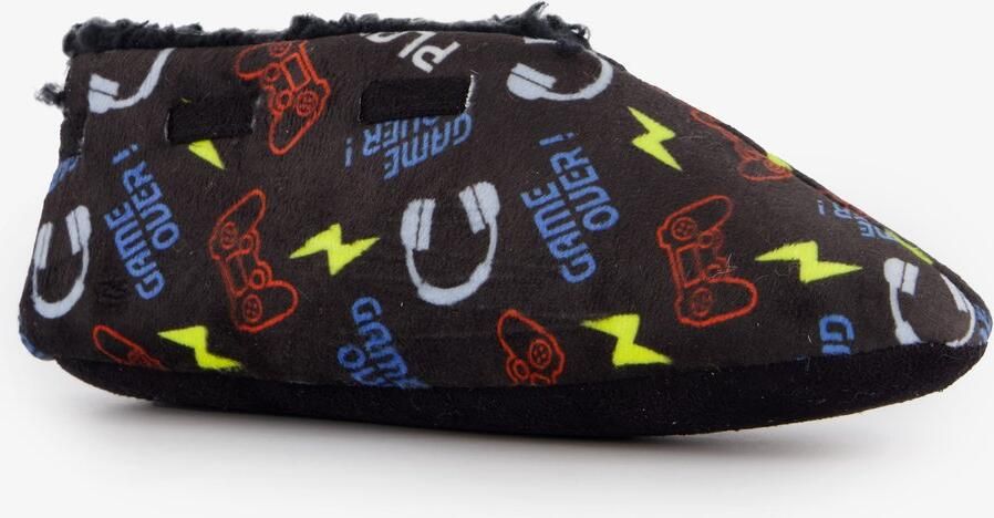Thu!s jongens sloffen met game print Zwart Pantoffels