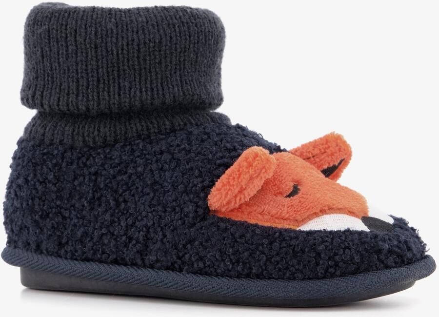 Thu!s kinder pantoffels met een vosje blauw Sloffen