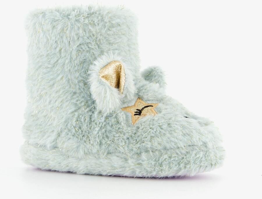 Thu!s kinder pantoffels muis mintgroen Sloffen
