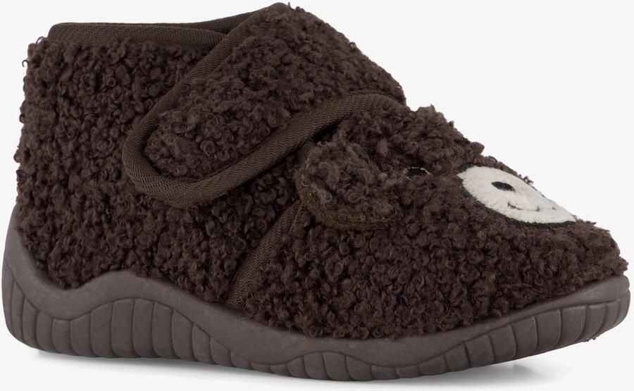 Thu!s kinder teddy pantoffels met beer bruin Sloffen