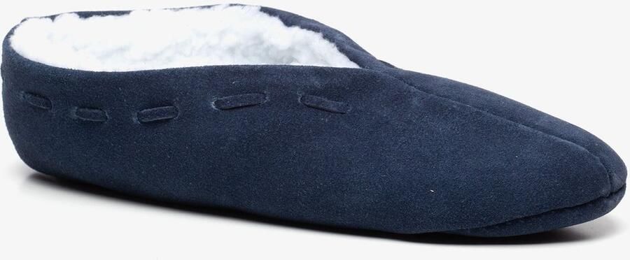 Thu!s leren dames Spaanse sloffen blauw Pantoffels Echt leer