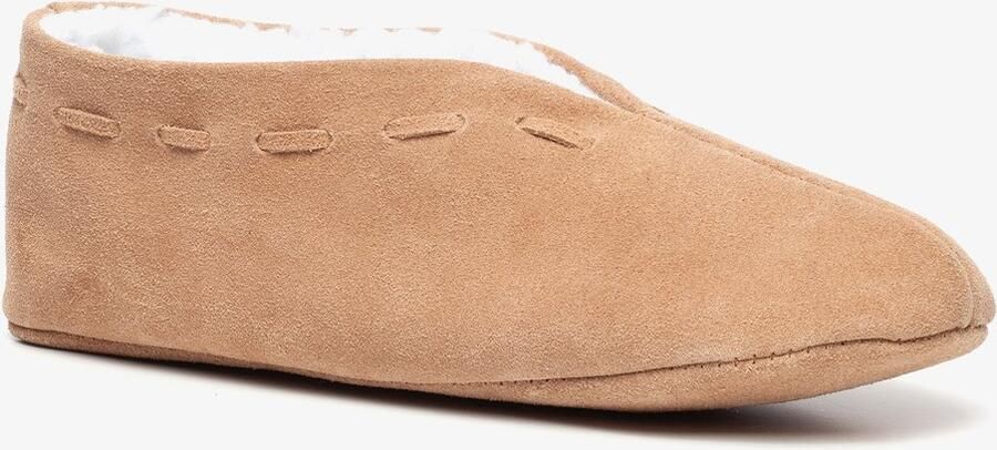 Thu!s leren dames Spaanse sloffen cognac Pantoffels - Foto 1