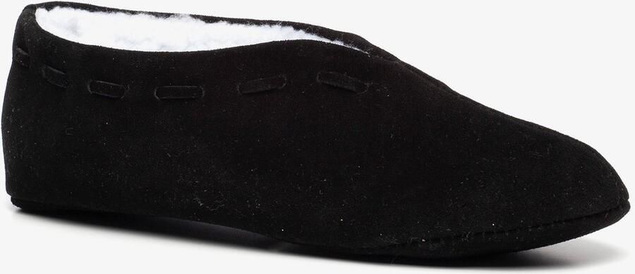 Thu!s leren dames Spaanse sloffen zwart Pantoffels Echt leer