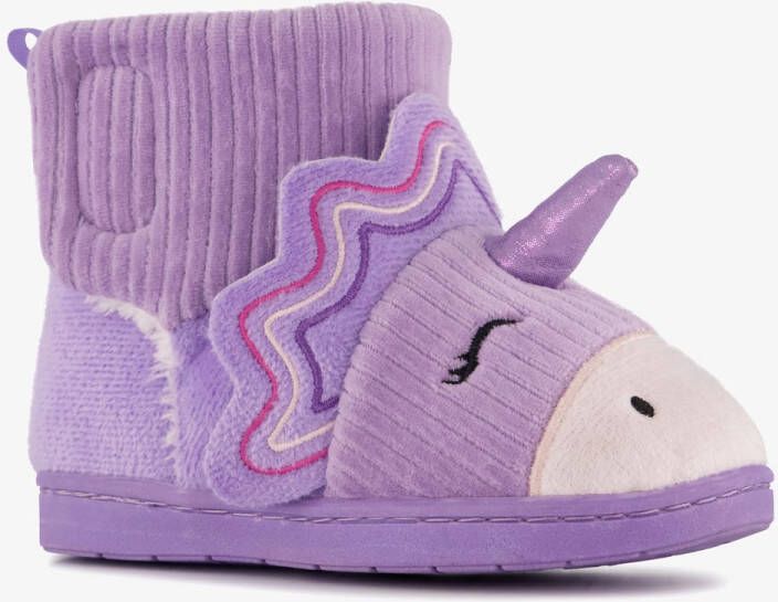 Thu!s unicorn pantoffels met antislipzool paars Sloffen