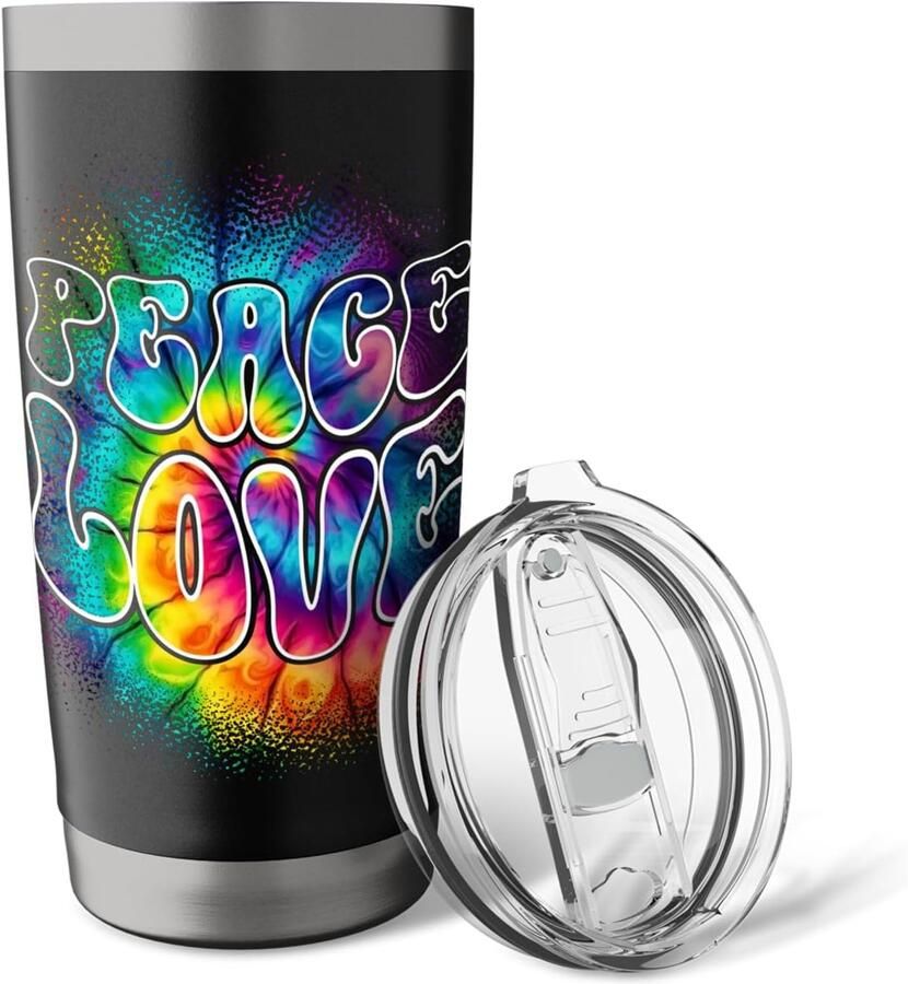 Tie-Dye Hippie Party Kostuum Thermobeker