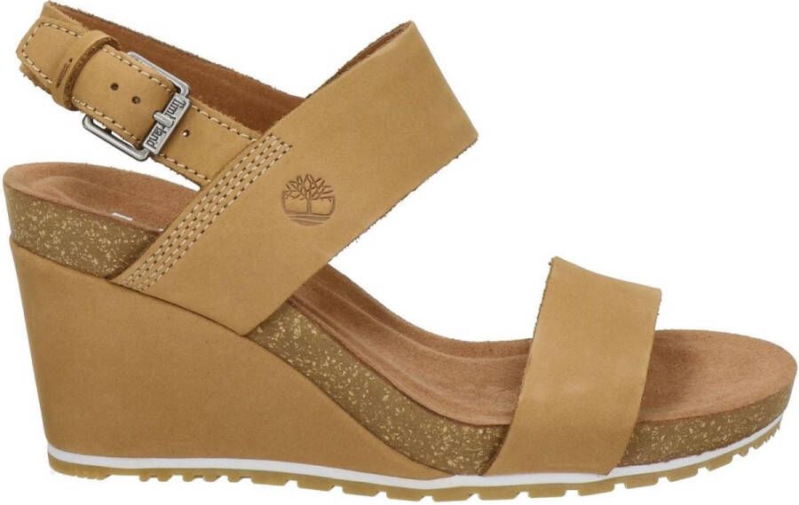 Timberland Capri Sunset sandalen met sleehak cognac