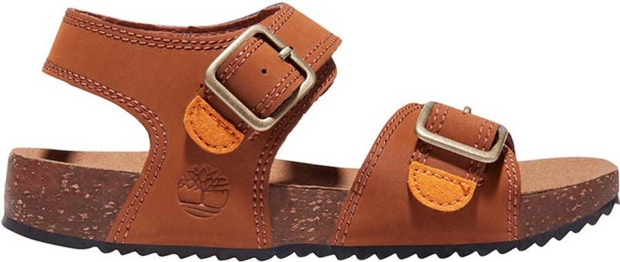 Timberland Castle Island 2 Strap Kindersandalen Bruin Jongen