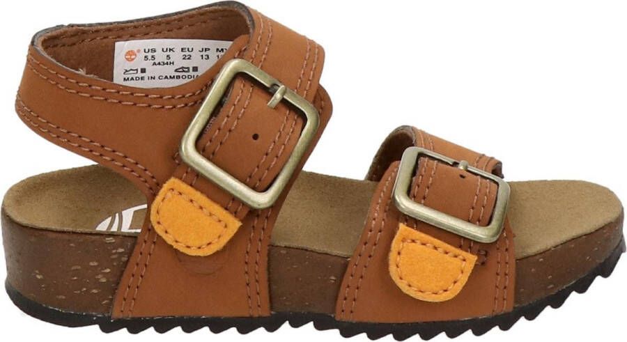 Timberland Castle Island 2 Strap Kindersandalen Bruin Jongen