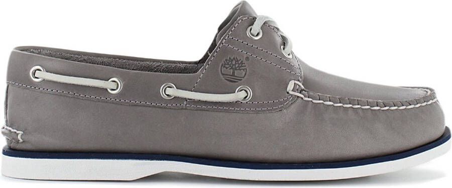 Timberland Classic Boat Shoes 2 Eye Heren Bootschoenen Veterschoenen Schoenen Leer Grijs 0A418S