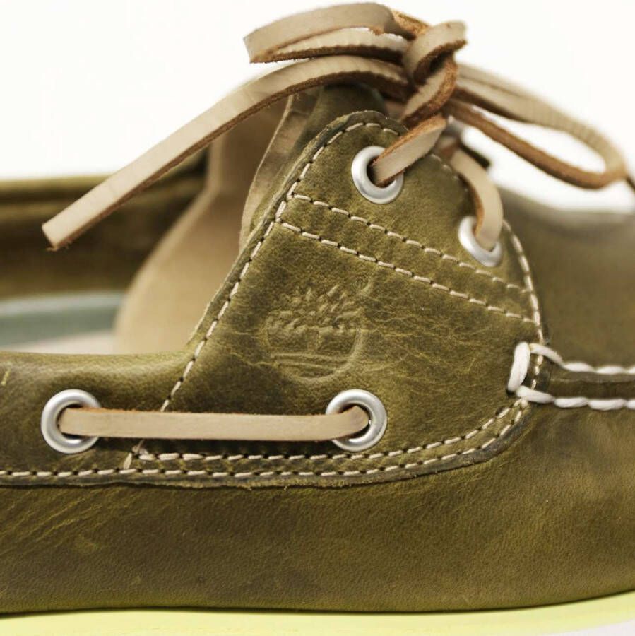 Timberland Elegante Schoen Boot Klassieke Boot 2 Ogen Groen Fashionwear Volwassen