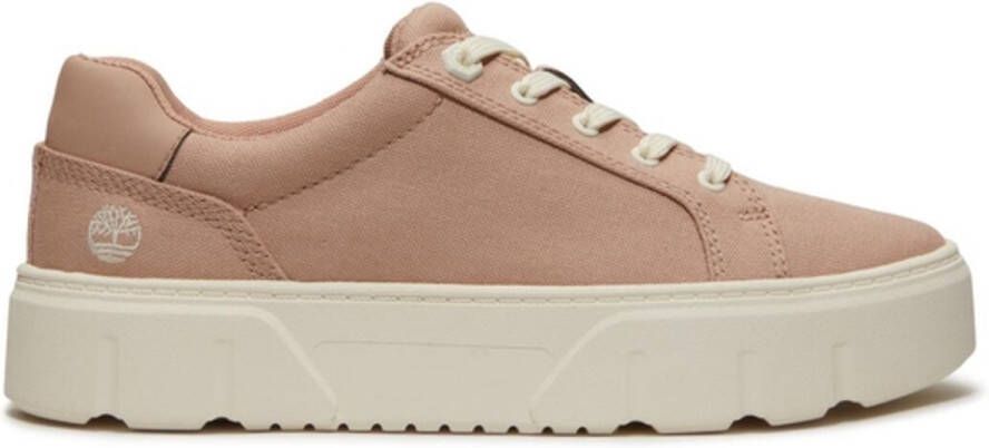 Timberland LAUREL COURT LOW LACE UP SNEAKER LIGHT BEIGE CANVAS Dames Sneakers LIGHT BEIGE CANVAS