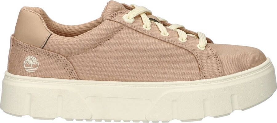 Timberland LAUREL COURT LOW LACE UP SNEAKER LIGHT BEIGE CANVAS Dames Sneakers LIGHT BEIGE CANVAS