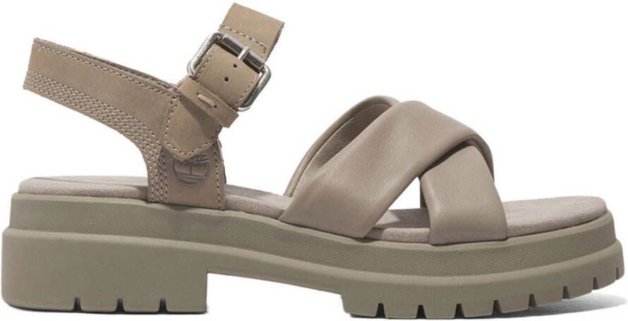 Timberland London Vibe Cross Strap Sandalen Beige Vrouw