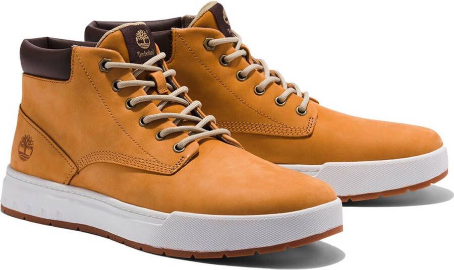 Timberland Maple Grove Leather Mid Sneakers Beige 1 2 Man