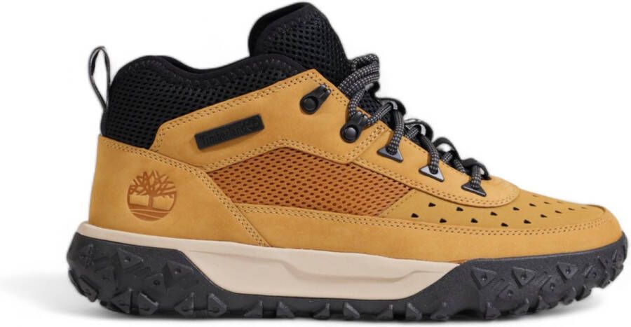 Timberland Bruine leren sneakers met rubberen zool Brown Heren