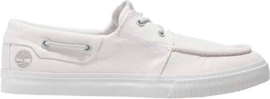 Timberland Authentic Canvas Boat Shoe White Loafers
