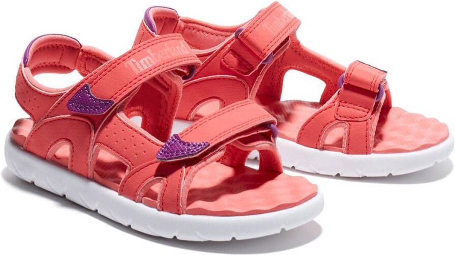 Timberland Kid's Perkins Row 2-Strap Sandal Sandalen maat 10K rood wit