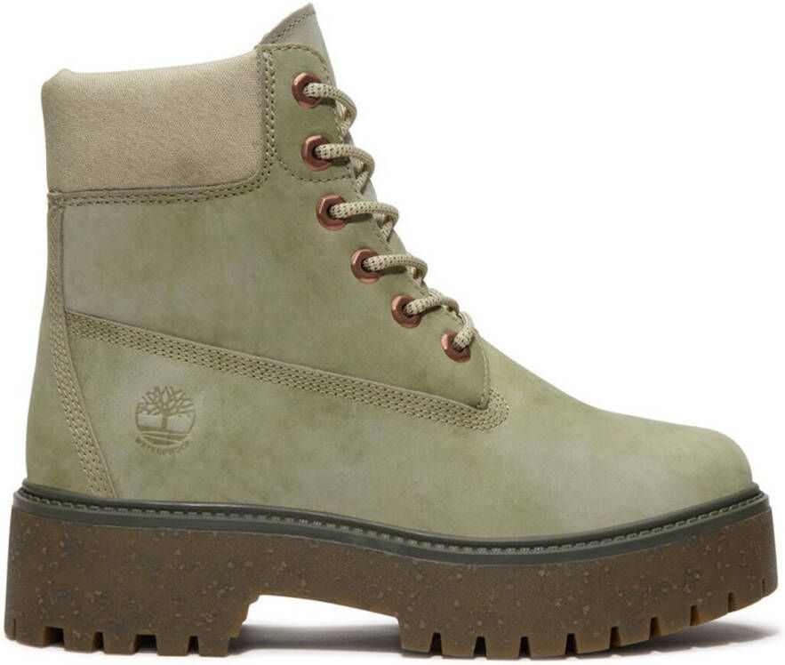 Timberland Stone Street 6in Boot Light Green Nubuck Women 6" groen Schoenen