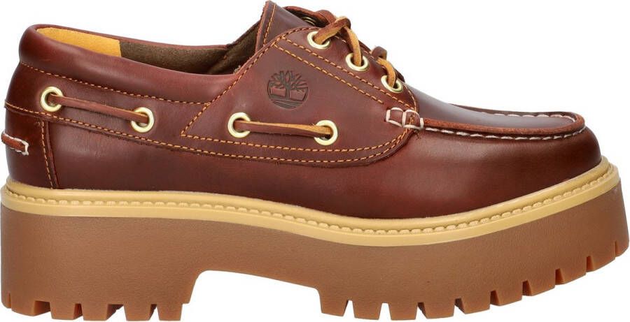 Timberland Stone Street Boat Rootbeer Lifestyle in bruin formaten: 37.5