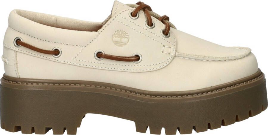 Timberland Stone Street Boat Shoe dames veterschoen Wit