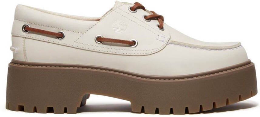 Timberland Stone Street Boat Shoe dames veterschoen Wit