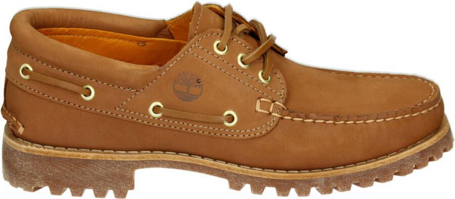 Timberland Authentics 3-Eye Classic Lug Boat Shoes Heren Loafers Bootschoenen Schoenen Leer Bruin TB0A5SQ5F13 - Foto 2