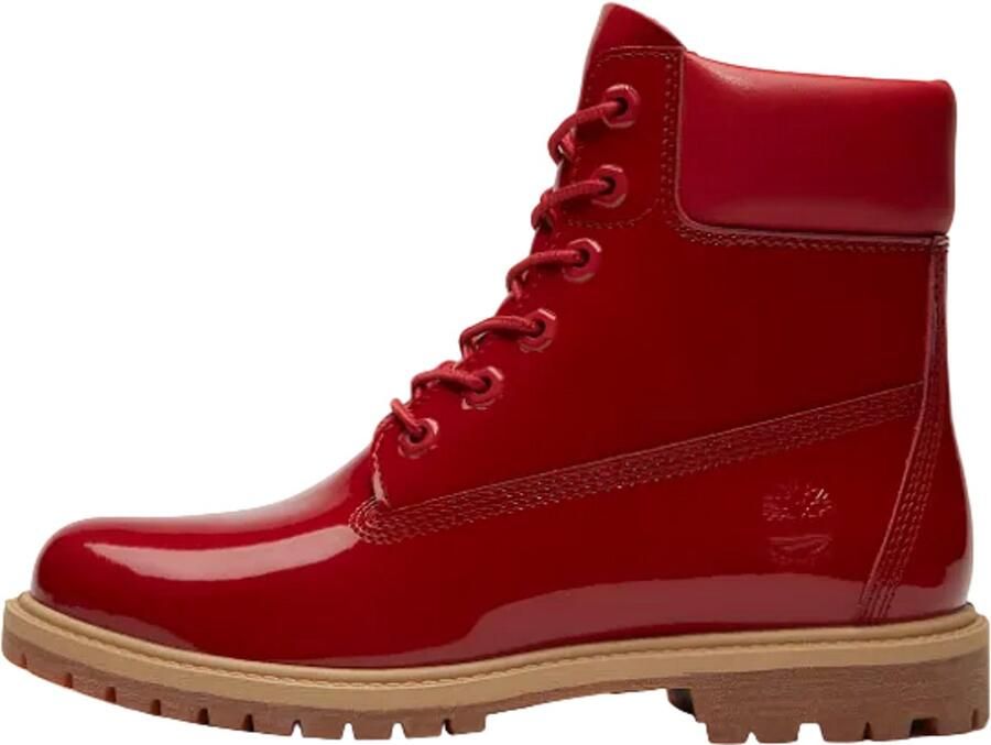 Timberland 6 Premium Waterproof Boot Patent Medium Red (Women's)