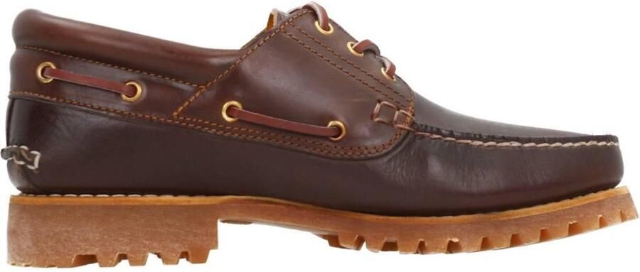 TIMBERLAND Veterschoenen Heren Authentics 3 Eye Classic Lug Leer Bruin - Foto 11