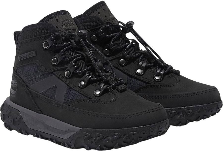 Timberland Kid's Greenstride Motion 6 Mid Bungee WP Boot Vrijetijdsschoenen zwart
