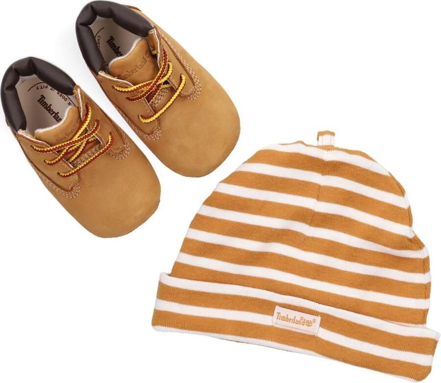Timberland Crib Set babyschoentje van nubuck met muts giftbox - Foto 6