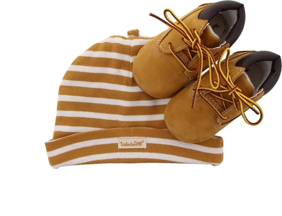 Timberland Crib Set babyschoentje van nubuck met muts giftbox - Foto 8