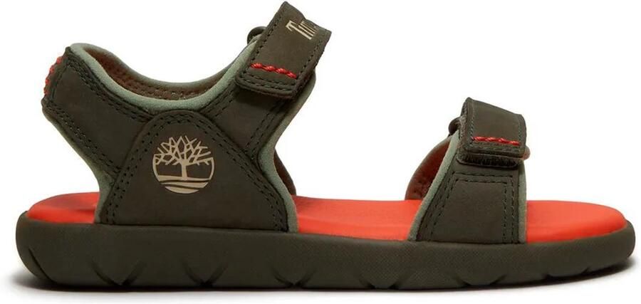 Timberland Perkins Row Backstrap Nubuck Jeugdsandalen Groen Kinderen