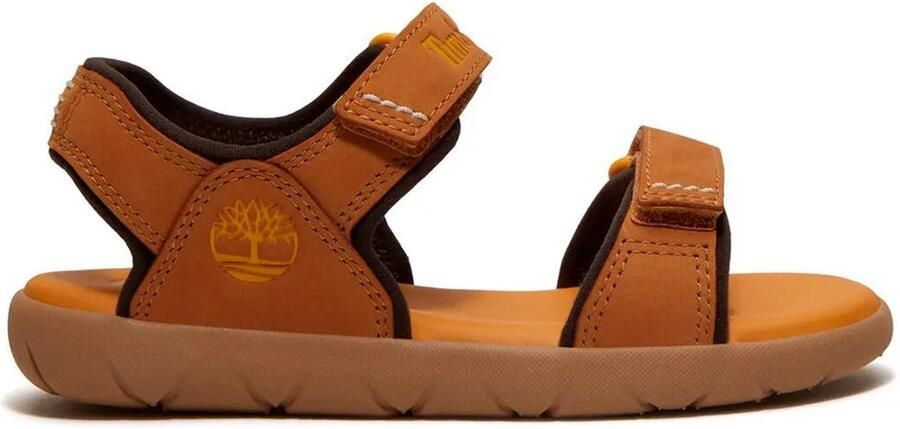 Timberland Perkins Row Backstrap Nubuck Sandalen Voor Peuters Bruin Kinderen
