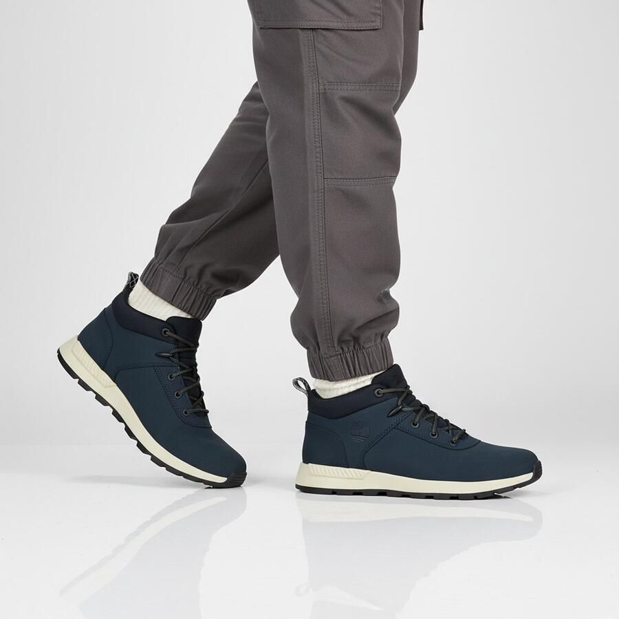 Timberland Sprint Basic Mid Heren Sneaker-Boots Schoenen Laarzen Leer Blauw TB0A277E-W06