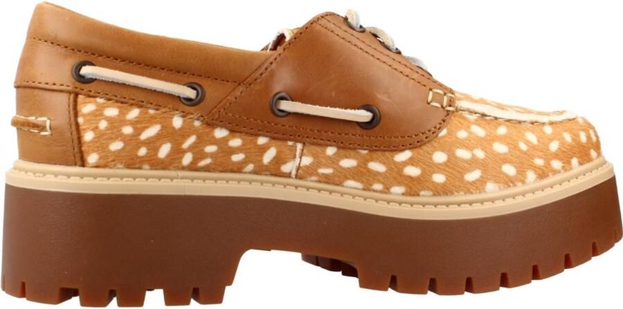 Timberland Bootschoenen Boat Shoe Authentic Brown White Dot