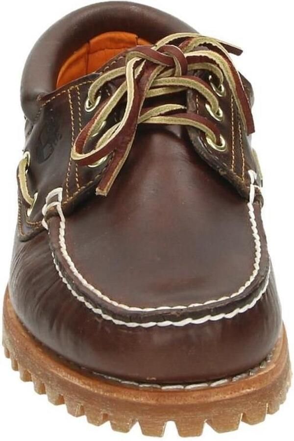 TIMBERLAND Veterschoenen Heren Authentics 3 Eye Classic Lug Maat: 46 Materiaal: Leer Kleur: Bruin - Foto 3