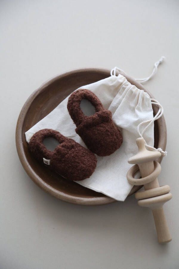 Tinybrands Slofjes Tiny Teddy slofje Baby Dark Brown - Foto 2