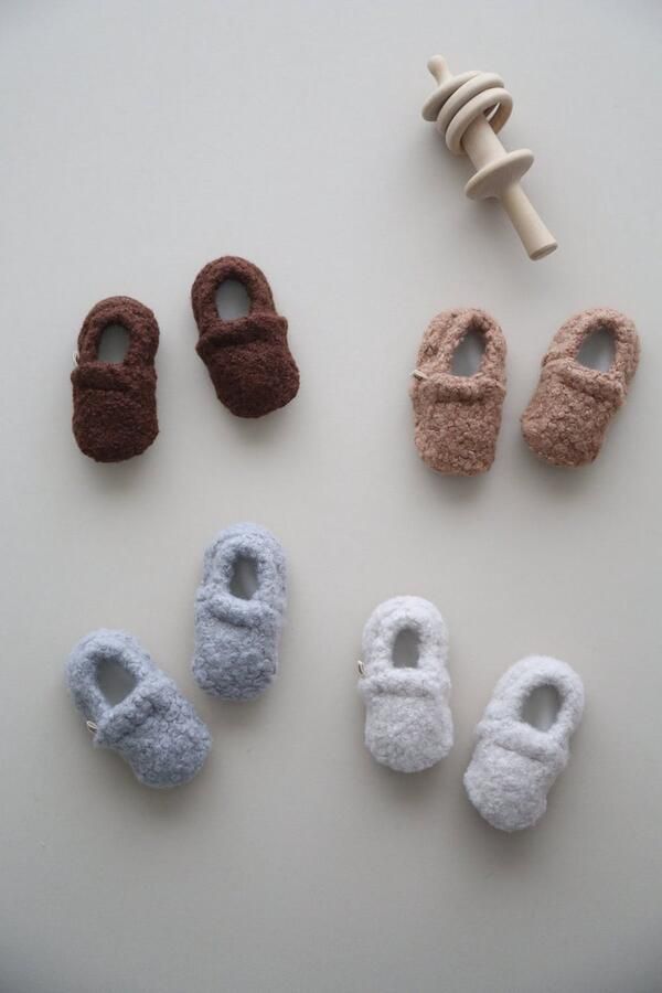 Tinybrands Slofjes Tiny Teddy slofje Baby Grey