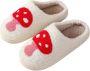 TippyToes Smiley Slippers Comfortabele en Warme Huispantoffels Anti-Slip Unisex Paddenstoel - Thumbnail 1