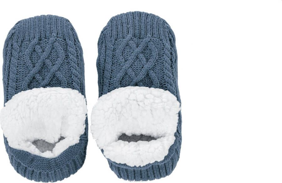 Tiseco Huissokken COSY 2 paar gebreid sherpa 39 42 blauw