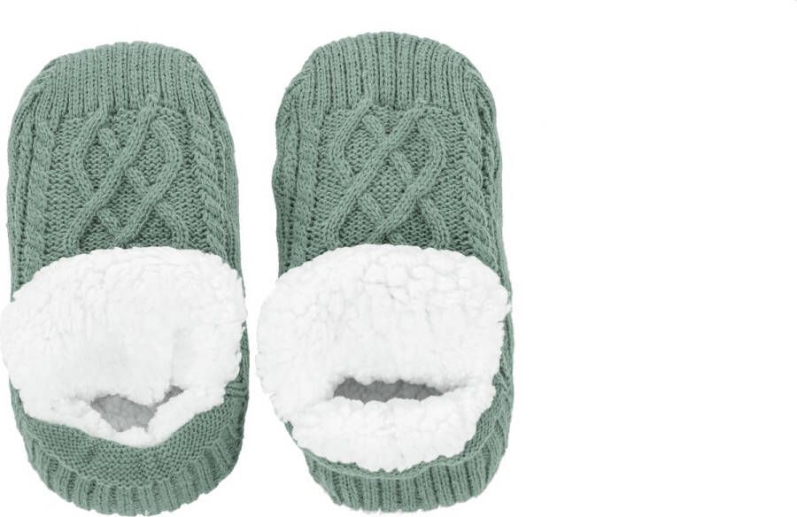 Tiseco Huissokken COSY 2 paar gebreid sherpa 39 42 groen