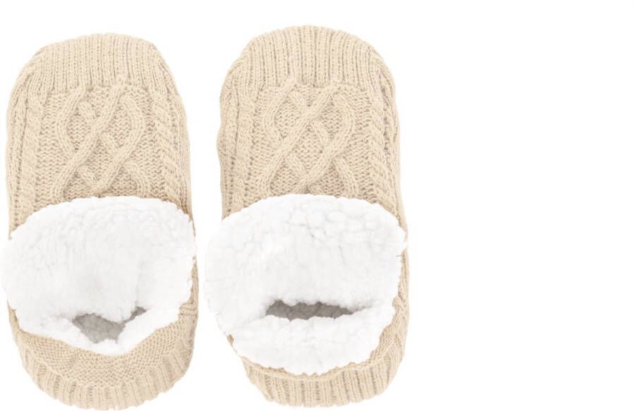 Tiseco Huissokken COSY 2 paar gebreid sherpa 39 42 ivoor
