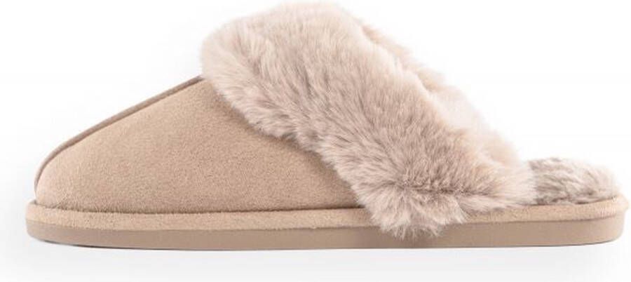 Tiseco pantoffels SNUGGS Suede polyester beige