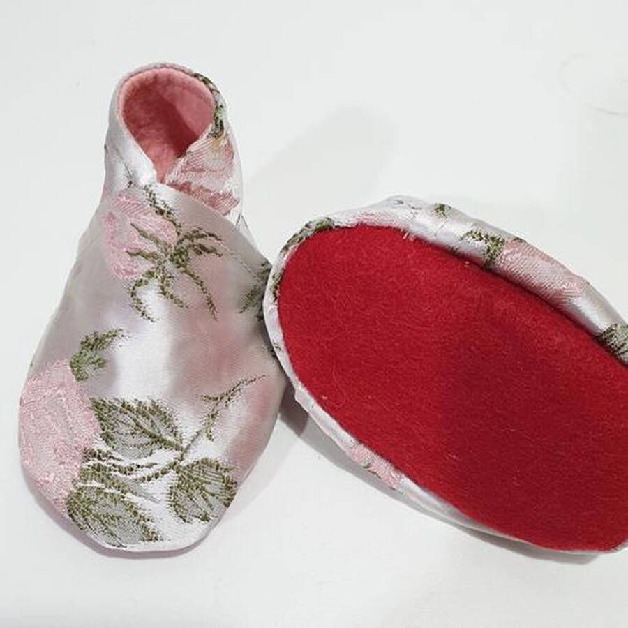 Toetie & Zo Baby Slofjes Prinses Grijs Roze Laarsjes Schoentjes -12 maanden - Foto 2