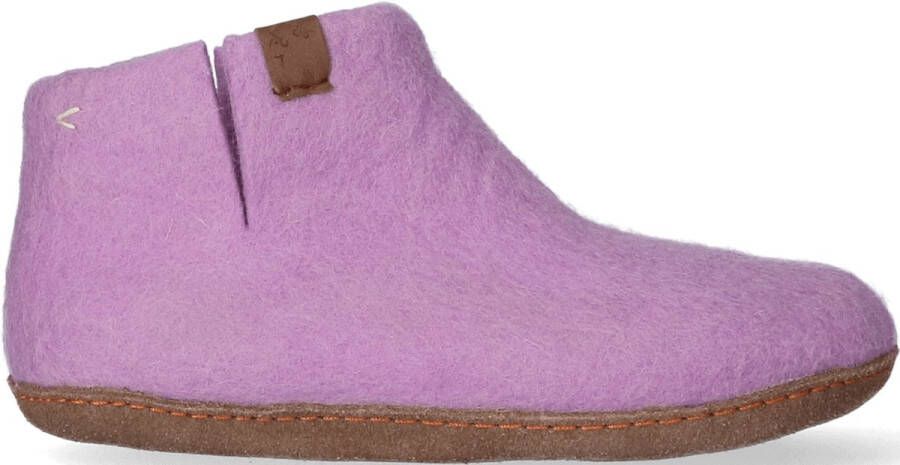 Tofvel Mula Wolvilt Sloffen Lilac Paars Wolvilt TF100012