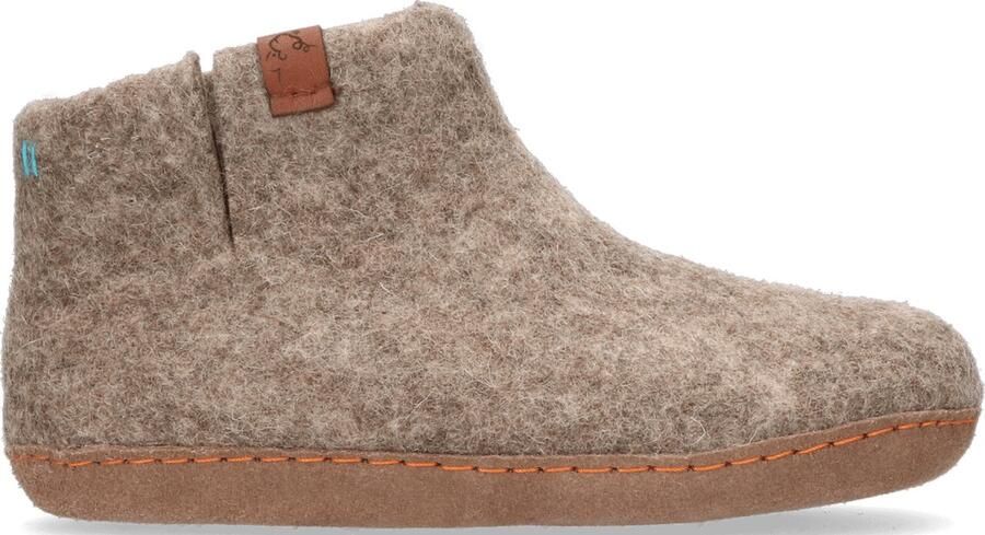 Tofvel Mula Unisex Pantoffels Wolvilt Bruin